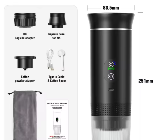 Wireless Electric Portable Espresso Coffee Machine