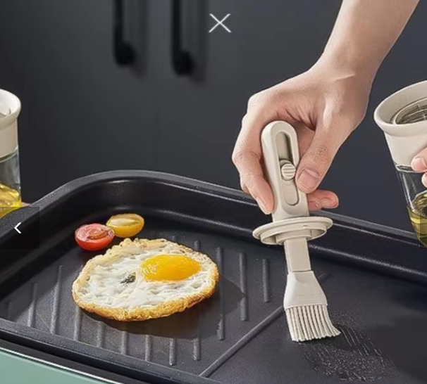 1pc Oil Dispenser Bottle BPA-Free Heat-Resistant Silicone Brush Set for Baking Cooking BBQ Kitchen Outdoor Accessory for Picnics