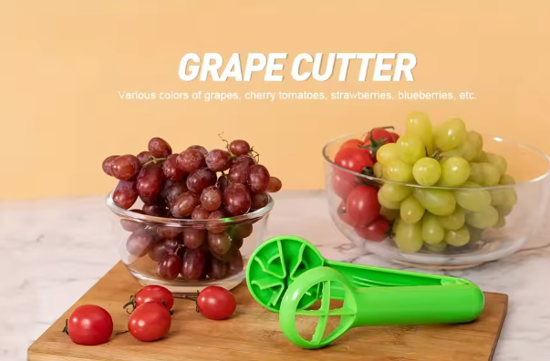 Grape Cutter, Green Multi-functional Fruit And Vegetable Cutter, Bladeless Creative Kitchen Gadgets Kitchen Accessories