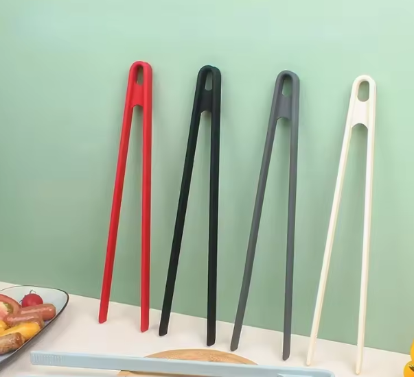 Salad Food Tongs Anti-slip Silicone Kitchen Utensils Barbecue Clip Three Prong Pliers Cookware Bbq Tool Chef Tools Gadgets Bar