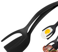 2 in 1 Grip Flip Spatula Clamp Egg Pancake Fish French Toast Omelette Making Non Stick Home Kitchen Cooking Turner Tool