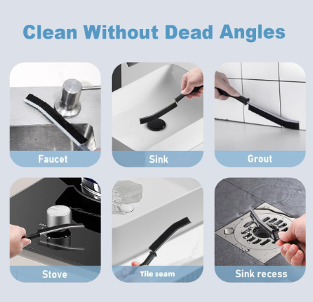 Cleaning Brush,Hard Bristle Crevice Cleaning Brush UK 3 Pcs Bathroom Crevice Gaps Brush Groove Crevice Cleaning Tool for Narrow Corners in Home Kitchen Bathroom and Window