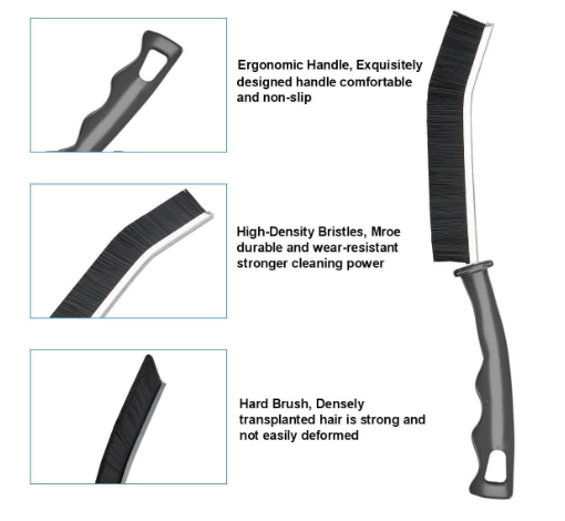 Cleaning Brush,Hard Bristle Crevice Cleaning Brush UK 3 Pcs Bathroom Crevice Gaps Brush Groove Crevice Cleaning Tool for Narrow Corners in Home Kitchen Bathroom and Window