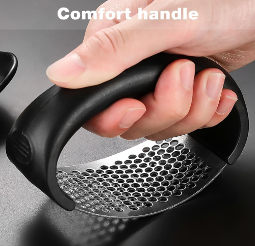 Stainless Steel Garlic Press, New Garlic Press Rocker, Home Kitchen Utensils Portable Manual Garlic Crusher for Smash Garlic Kitchen Gadgets Tools (1 Pack)