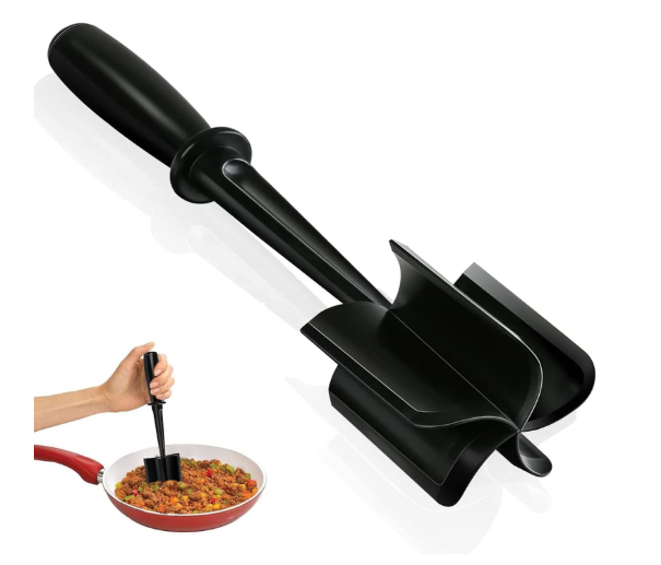 Meat Chopper, Ground Beef Chopper with 5-Blade Head, Versatile High-Temp Heat-Resistant Hamburger Mince Masher & Breaker, Non-Stick Minced Meat Separator Nylon Utensil Tool Cookware