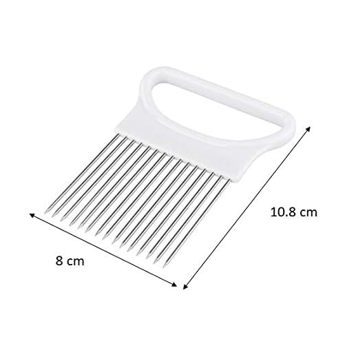 Onion Holding tool to aid Slicing and Dicing of Oinions and other Vegetables