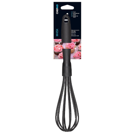 Chef Aid Nylon Whisk, BPA Free Kitchen Utensil for use with Non-Stick Cookware, Black