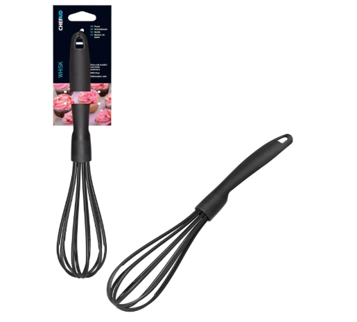 Chef Aid Nylon Whisk, BPA Free Kitchen Utensil for use with Non-Stick Cookware, Black