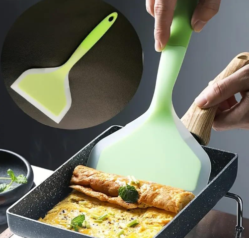 1pc Non-Stick Tamagoyaki Silicone Spatula
