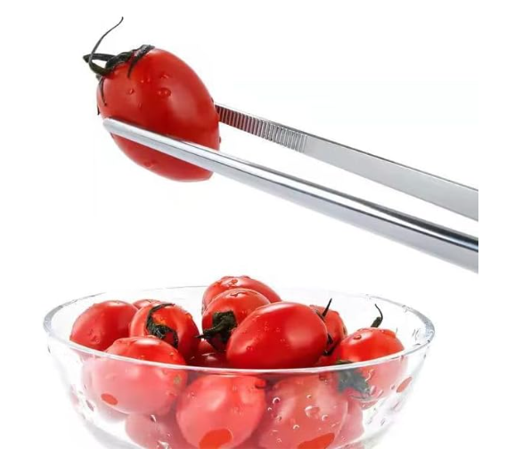 2pcs Stainless Steel Kitchen Tweezers Tongs for Cooking