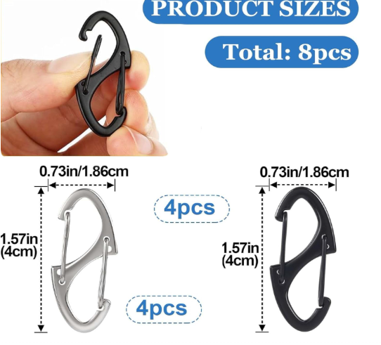 8Pcs Zipper Clip Anti Theft Deterrent