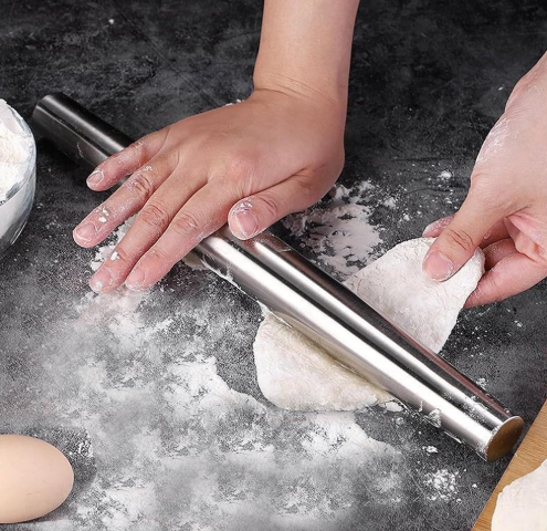 Stainless Steel Rolling Pin, Home Kitchen Baking Gadget