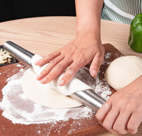 Stainless Steel Rolling Pin, Home Kitchen Baking Gadget